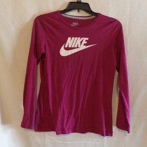 Nike Pink Long Sleeve Slim Fit Top – Size Large